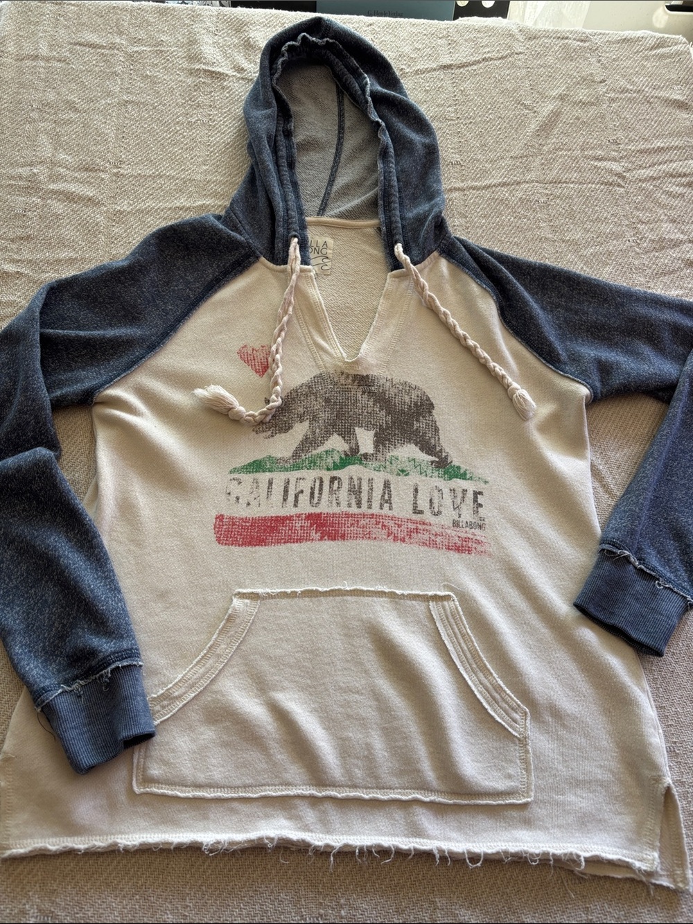 Surf Skate Baja Hoodie Billabong California Love Terry Cloth Sweatshirt Size XL - Picture 14 of 16